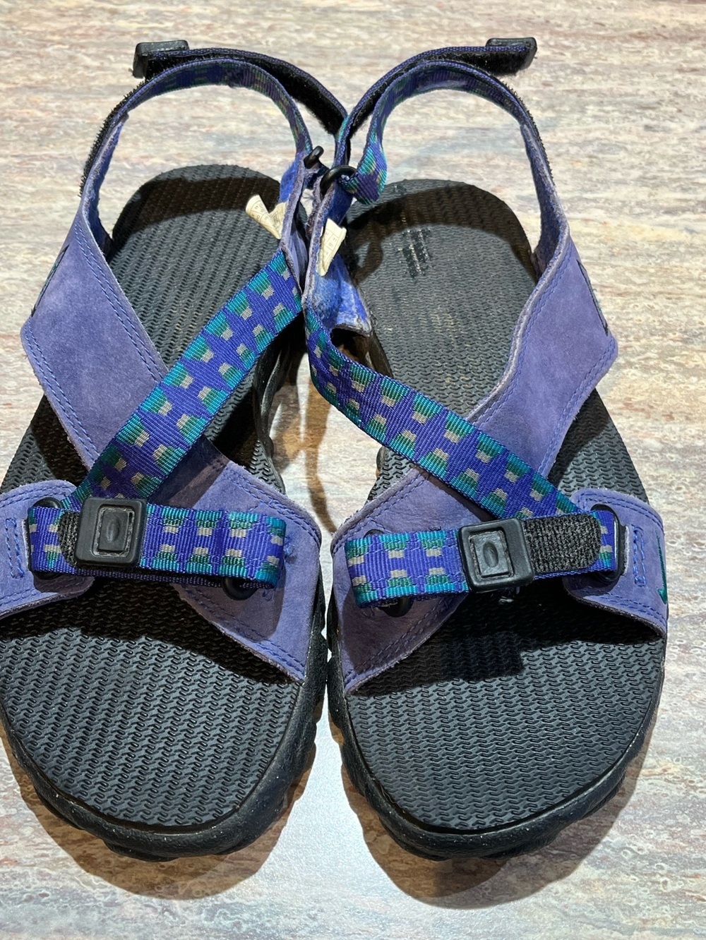 TEVA Strappy Purple Suede Sandals 10